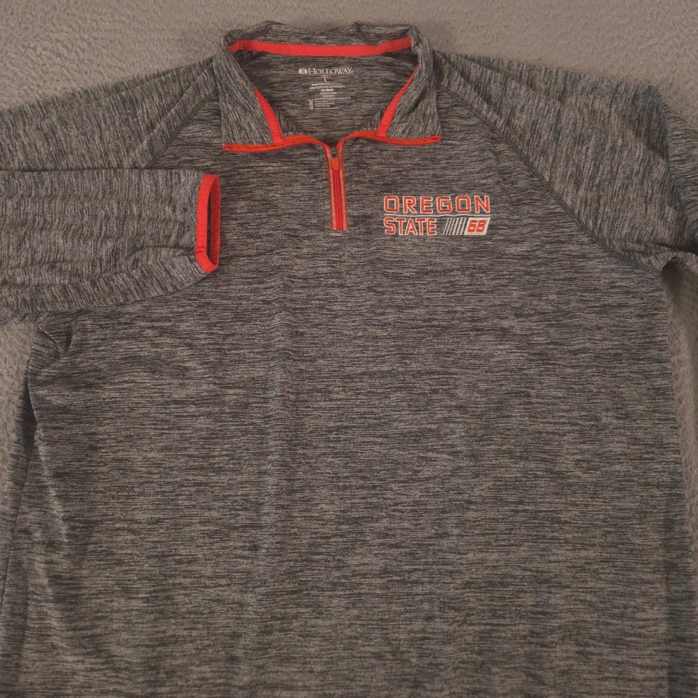 Holloway Shirt Mens Large Gray Oregon State NCAA Force Training Top Heathered